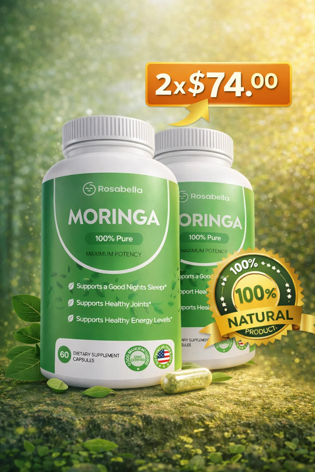 Suplemento Rosabella Moringa 100% Pura